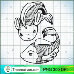 Simple Black And White Koi Fis PNG Clipart Download