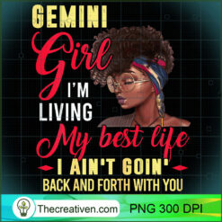 Womens Gemini Girl Living My B PNG Clipart Download