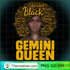 Gemini Queen Black Woman Afro  PNG Clipart Download