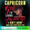 Womens Capricorn Girl Living M PNG Clipart Download 2 Womens Capricorn Girl Living My Best Life Birthday Black Queen V Neck T Shirt copy