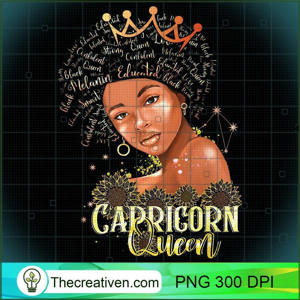 Capricorn Queen Strong Smart Afro Melanin Black Women PNG, Afro Women PNG, Capricorn Queen PNG, Black Women PNG 1 Capricorn Queen Strong Smart Afro Melanin Gift Black Women T Shirt copy