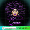 Womens Cancer Girl Womens Purple Afro Queen Black Zodiac Birthday T Shirt copy