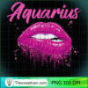 Aquarius Zodiac Birthday Pink PNG Clipart Download 2 Aquarius Zodiac Birthday Pink Lips T Shirt for Black Women copy