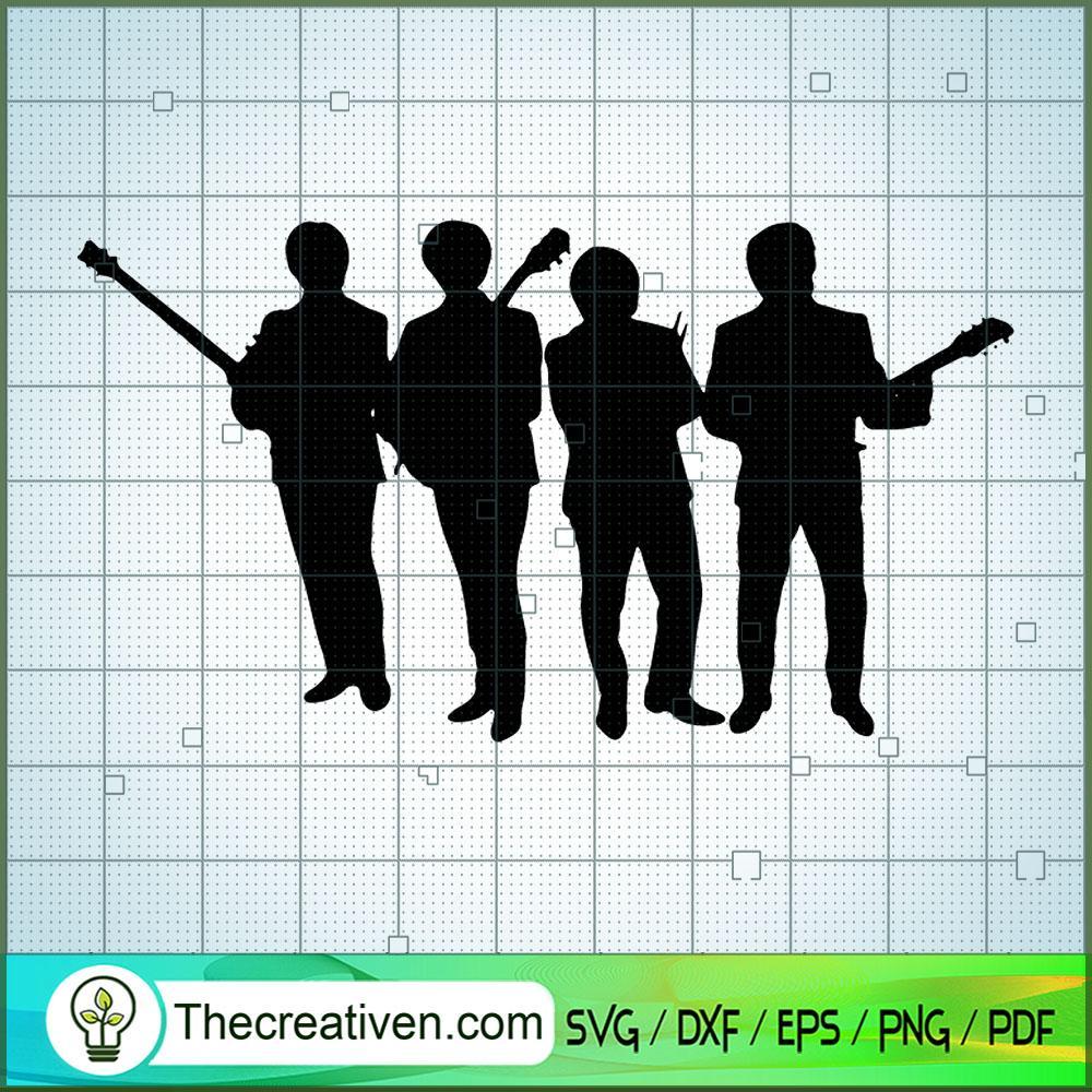 Member of The Beatles Play Guitar SVG Cut File for Cricut & Silhouette 1 Member of The Beatles Play Guitar SVG Cut File for Cricut & Silhouette