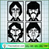 The Beatles Silhouette SVG, Rock Band SVG, The Beatles SVG, The Beatles The Legend Of Rock SVG 3 1 copy 9