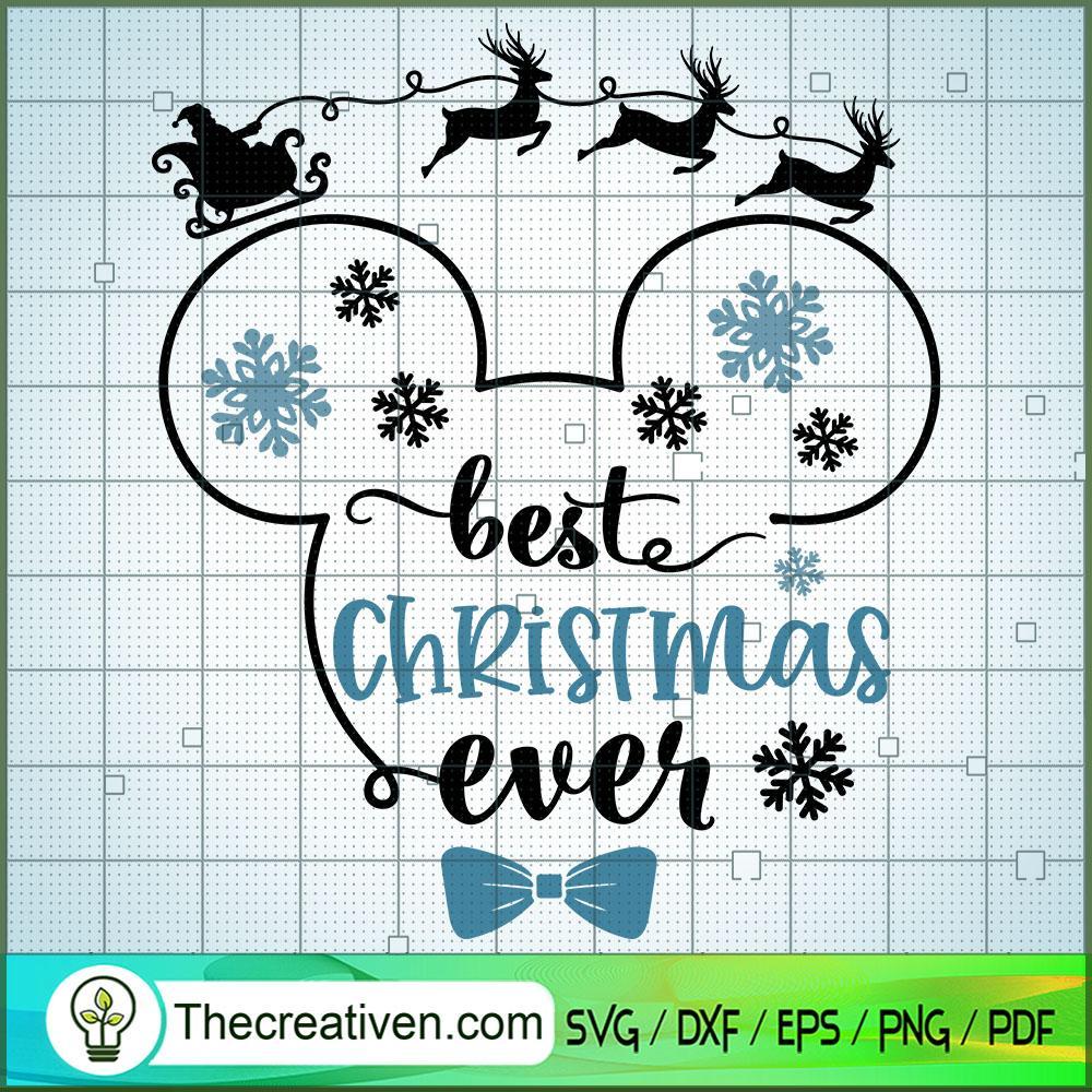 Best Christmas Ever Mickey Head SVG Cut File for Cricut & Silhouette 1 Best Christmas Ever Mickey Head SVG Cut File for Cricut & Silhouette