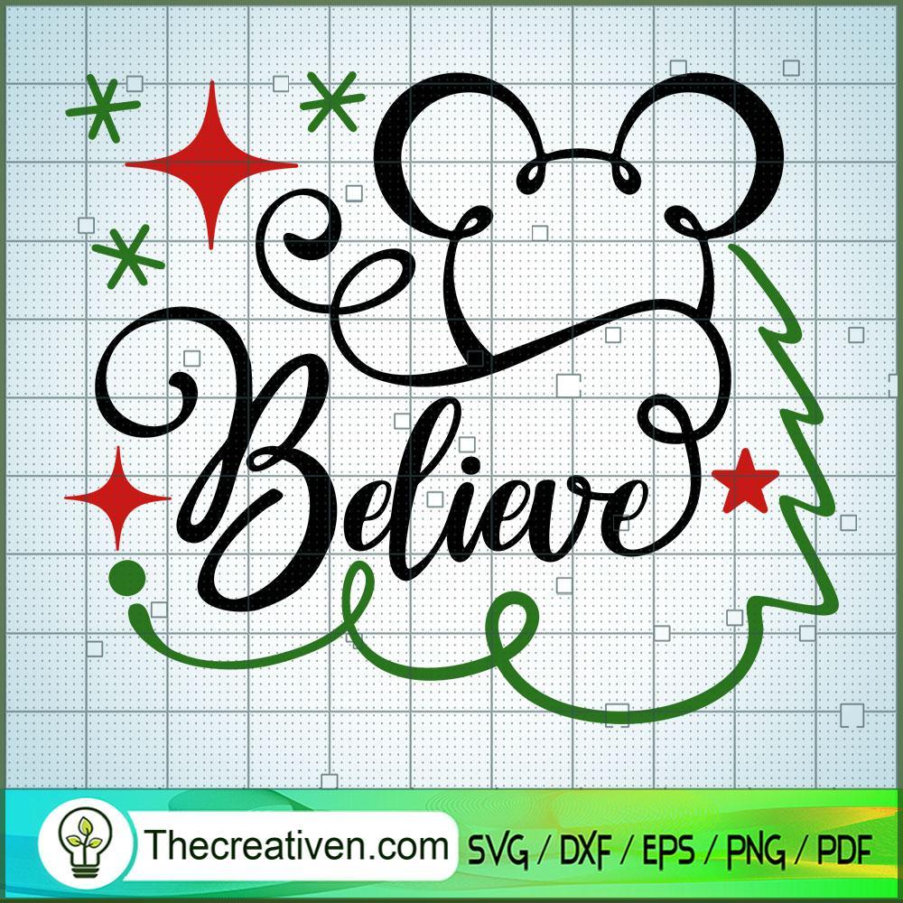 Mickey Believe SVG, Disney Christmas SVG, Mickey And Minnie SVG 1 Mickey Believe SVG, Disney Christmas SVG, Mickey And Minnie SVG