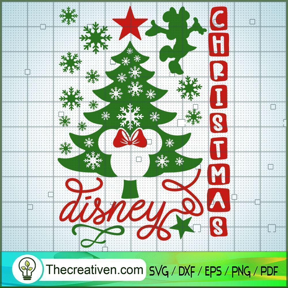 Disney Christmas Pine Tree Minnie SVG Cut File for Cricut & Silhouette 1 Disney Christmas Pine Tree Minnie SVG Cut File for Cricut & Silhouette