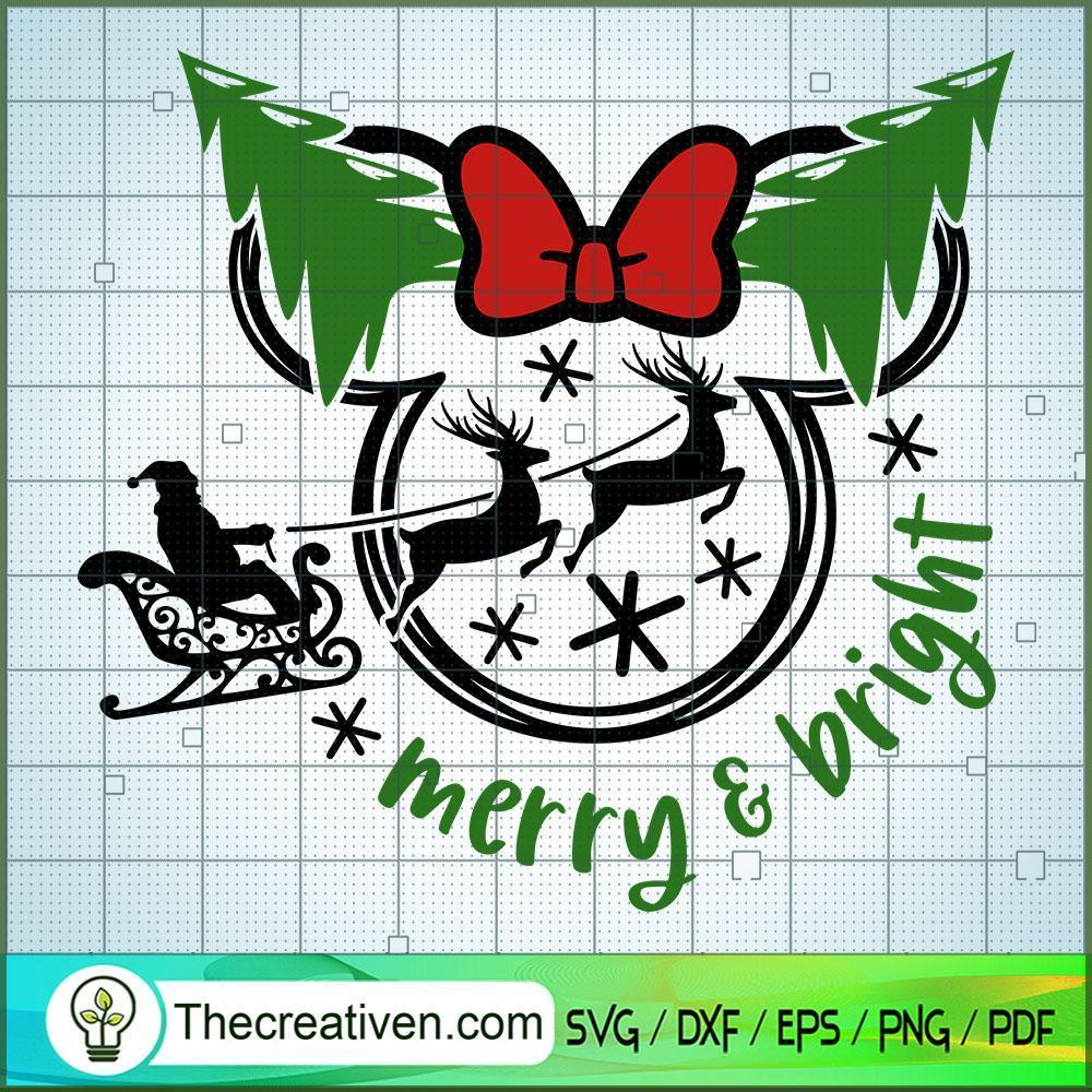 Merry & Bright Minnie Head SVG Cut File for Cricut & Silhouette 1 Merry & Bright Minnie Head SVG Cut File for Cricut & Silhouette