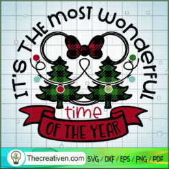 Colorful Minnie Christmas Quotes SVG Cut File for Cricut & Silhouette