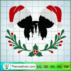 Mickey Double Santa Head SVG Cut File for Cricut & Silhouette