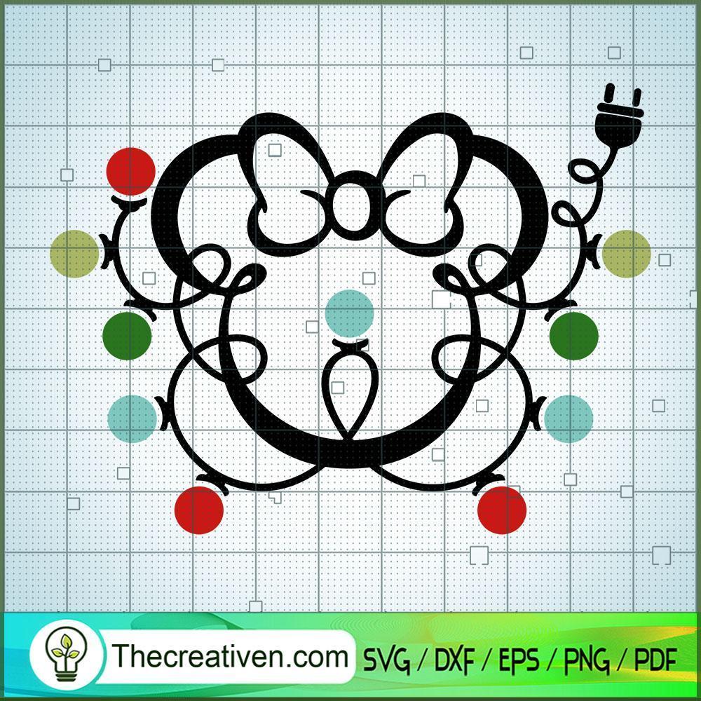 Minnie Head Christmas Light SVG Cut File for Cricut & Silhouette 1 Minnie Head Christmas Light SVG Cut File for Cricut & Silhouette