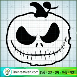 Horror Halloween Pumpkin Face SVG Cut File for Cricut & Silhouette