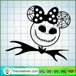 Horror Minnie Halloween SVG Cut File for Cricut & Silhouette