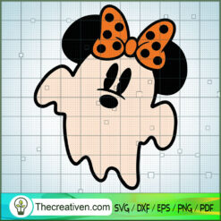 Cute Minnie Ghost SVG, Disney Halloween SVG, Mickey And Minnie SVG