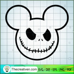 Horror Mickey Head SVG, Disney Halloween SVG, Mickey And Minnie SVG