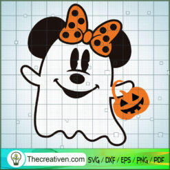 Minnie Ghost SVG, Disney Halloween SVG, Mickey And Minnie SVG