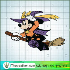 Mickey Witch Fly SVG, Disney Halloween SVG, Mickey And Minnie SVG