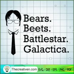 Bears Beets Battlestar Galactica SVG Cut File for Cric Design 28996