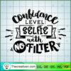 Confidence Level Selfie With SVG Cut File for Cricut 2 Confidence level selfie with no filter copy