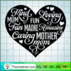 Mother Heart - Words SVG, Mother SVG, SVG For Cricut Silhouette 3 Mother heart words copy