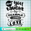 Mom You Taught By Example Free SVG Cut File for Cricut & Silhouette 3 Mom you taught by example copy
