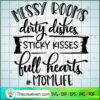 Messy Rooms Dirty Dishes Free SVG Cut File for Cricut & Silhouette 3 Messy Rooms dirty dishes copy