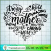 Heart  - Mother Words 2 SVG, Mother SVG, SVG For Cricut Silhouette