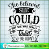 She Believed She Could Free SVG Cut File for Cricut & Silhouette 3 She believed she could copy