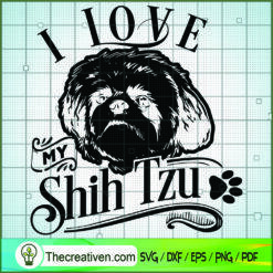 I Love My Shih Tzu Free SVG Cut File for Cricut & Silhouette