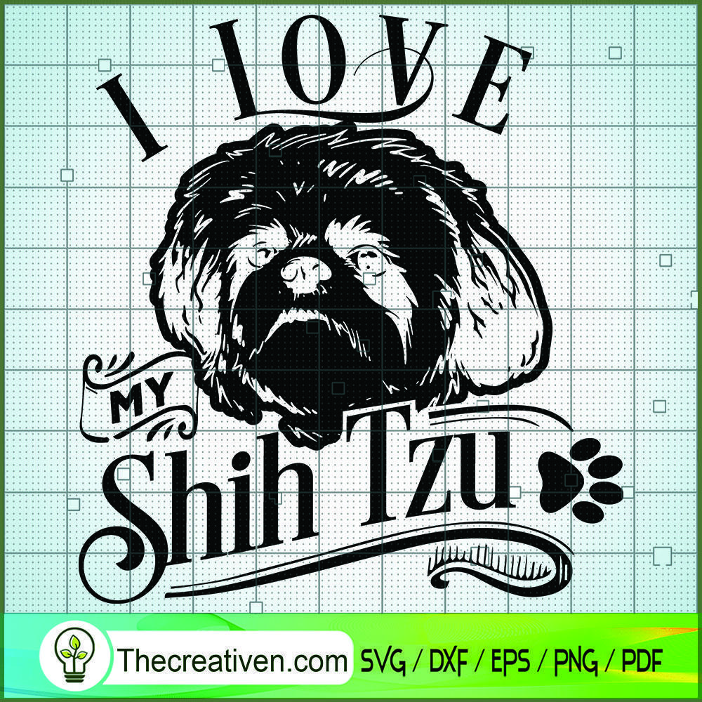 I Love My Shih Tzu Free SVG Cut File for Cricut & Silhouette 1 I Love My Shih Tzu Free SVG Cut File for Cricut & Silhouette