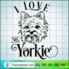 I Love My Yorkie Free SVG Cut File for Cricut & Silhouette 3 I love my Yorkie copy