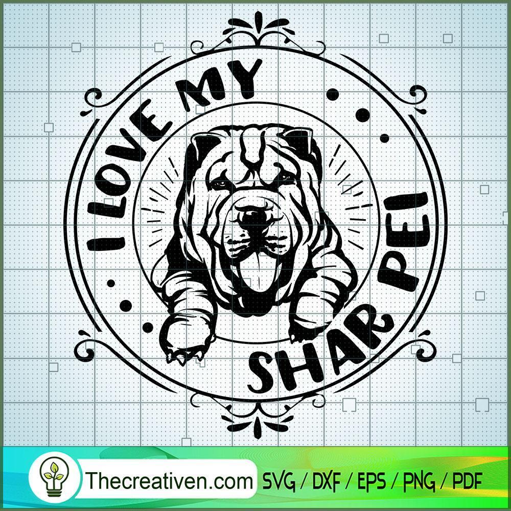 I Love My Shar Pei Free SVG Cut File for Cricut & Silhouette 1 I Love My Shar Pei Free SVG Cut File for Cricut & Silhouette