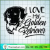 I love my Golden Retriever for black copy