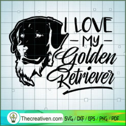 I Love My Golden Retriever Free SVG Cut File for Cricut & Silhouette