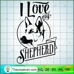 I Love My German Shepherd Free SVG Cut File for Cricut & Silhouette