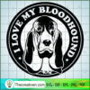 Bloodhound Love Free SVG Cut File for Cricut & Silhouette 3 Bloodhound love black copy