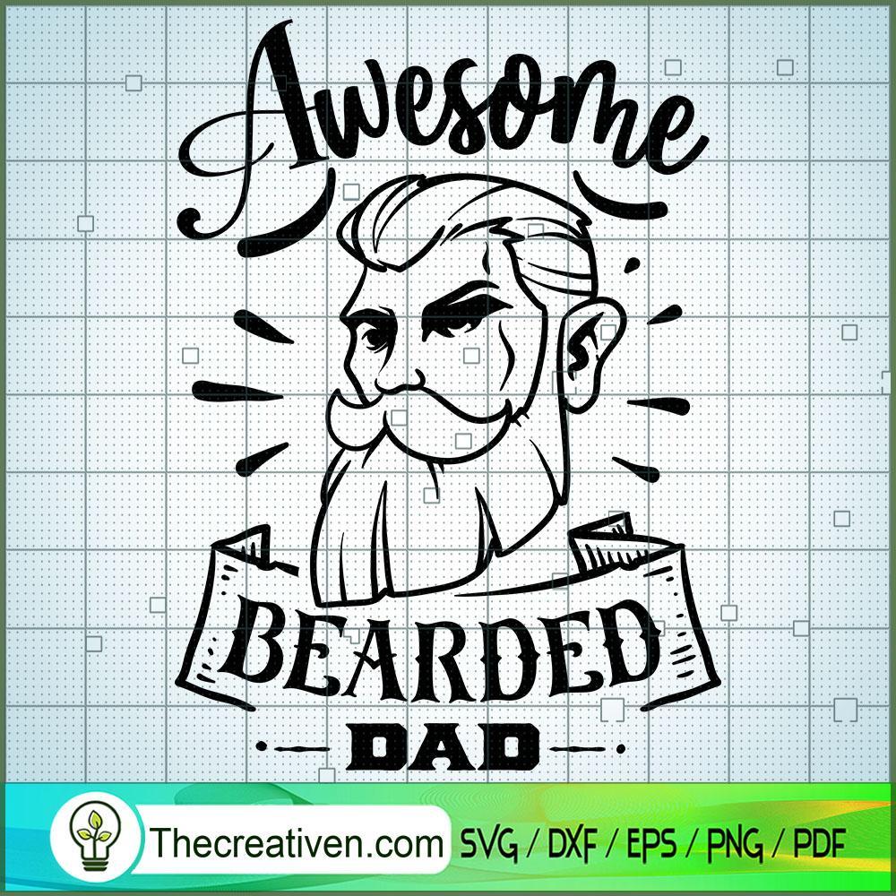 Awesome Bearded Dad Free SVG Cut File for Cricut & Silhouette 1 Awesome Bearded Dad Free SVG Cut File for Cricut & Silhouette