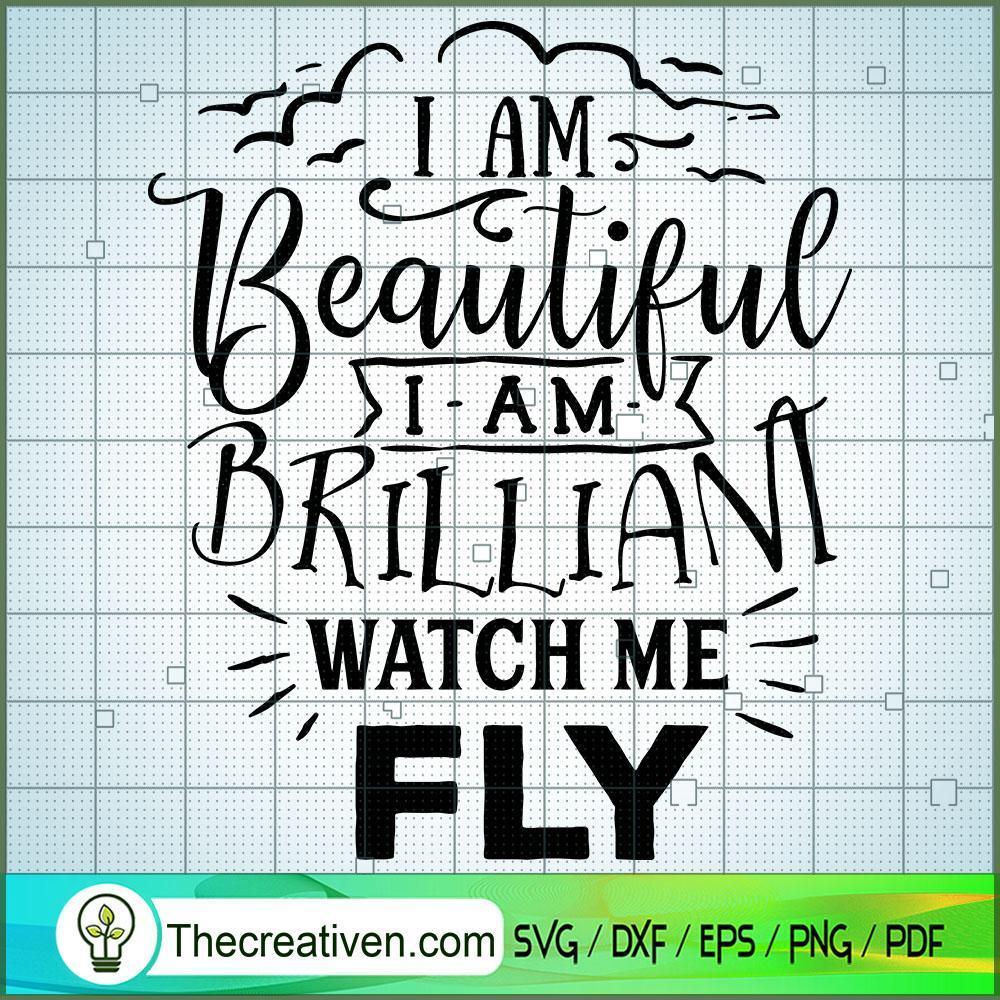 I Am Beautiful I Am Brillian SVG Cut File for Cricut 1 I Am Beautiful I Am Brillian SVG Cut File for Cricut