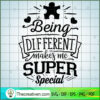 Being Different Makes Me Free SVG Cut File for Cricut & Silhouette 3 Being different makes me copy