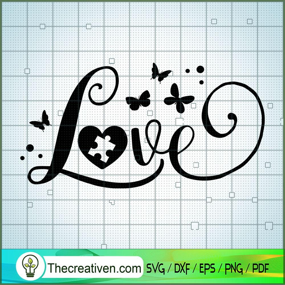 Autism Love SVG, Autism SVG, SVG For Cricut Silhouette 1 Autism Love SVG, Autism SVG, SVG For Cricut Silhouette