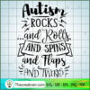 Autism Rocks And Rolls Free SVG Cut File for Cricut & Silhouette 3 Autism rocks and rolls copy