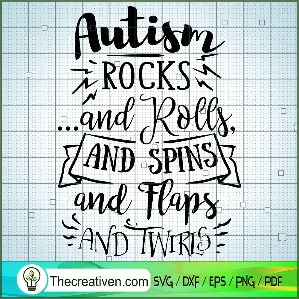 Autism Rocks And Rolls Free SVG Cut File for Cricut & Silhouette 1 Autism Rocks And Rolls Free SVG Cut File for Cricut & Silhouette