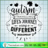 Autism - Different Roadmap Free SVG Cut File for Cricut & Silhouette 3 Autism different roadmap copy