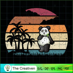 Panda Retro Design SVG, Animals SVG, Trending SVG