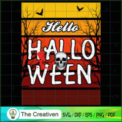 Hello Halloween Skeleton Blood SVG Cut File for Cricut & Silhouette