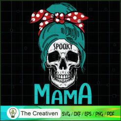 Spooky Mama Skeleton Bandana SVG Cut File for Cricut & Silhouette
