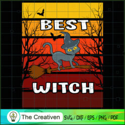 Best Witch Funny Cat Hallowe SVG Cut File for Cricut