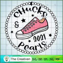 Chucks & Pearls Circle Oink 2021 SVG Cut File for Cricut & Silhouette