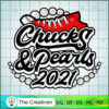 CHUCKS and PEARLS 2021 Red SVG, Chucks And Pearls SVG, Converse Shoe SVG 3 17 copy 5